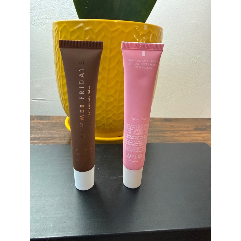 Summer Fridays Lip Butter Balm hot cocoa and strawberry soft serve x 2 NEW